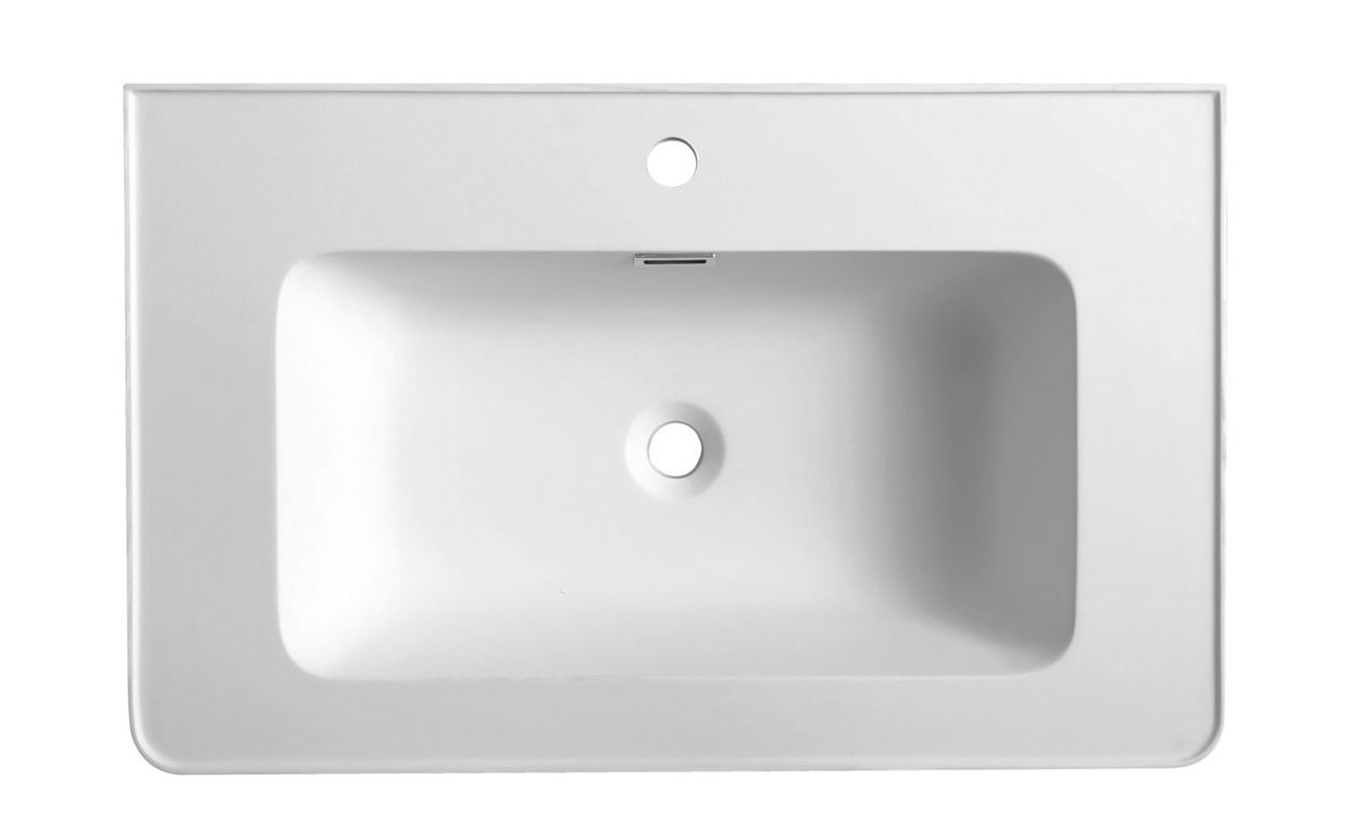 2403 White Rectangular Solid Surface Custom Basin