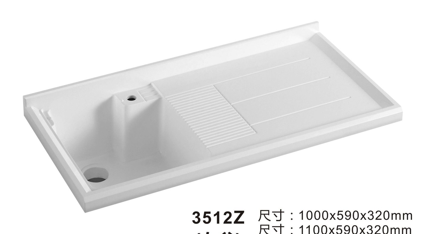 3512Z / 3512Y White Rectangular Solid Surface Custom Basin