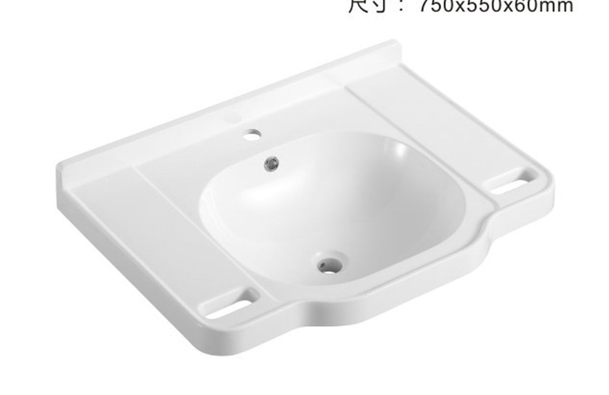 5503 White Rectangular Solid Surface Custom Basin