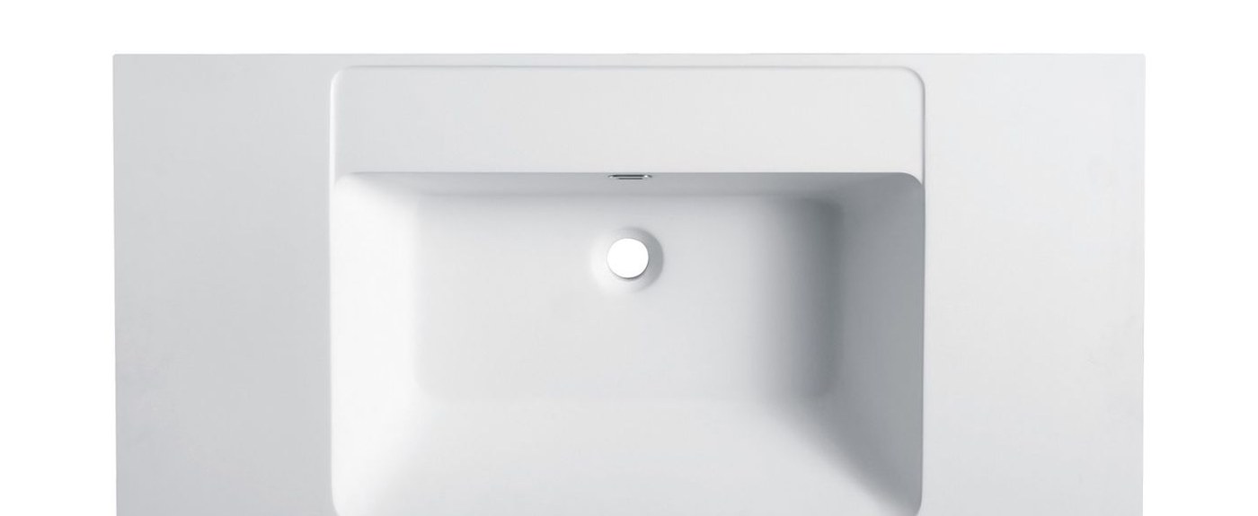 FB-01 White Round Solid Surface Vessel Basin