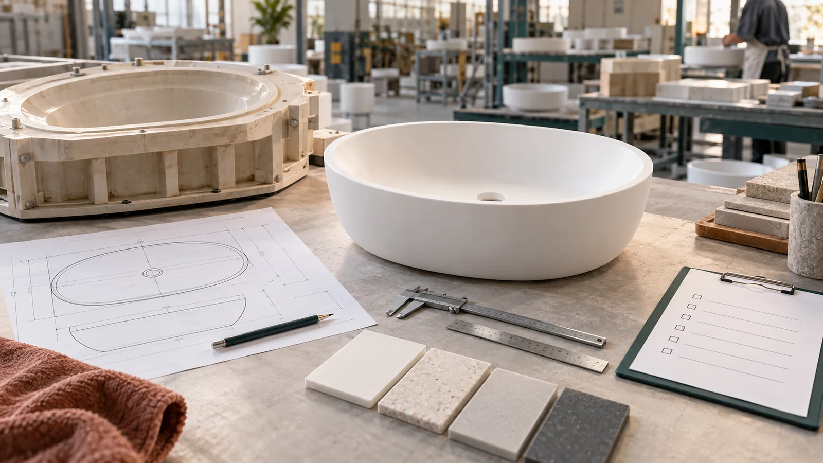 OEM Solid Surface Basin Manufacturing: From Drawing to Sample Approval