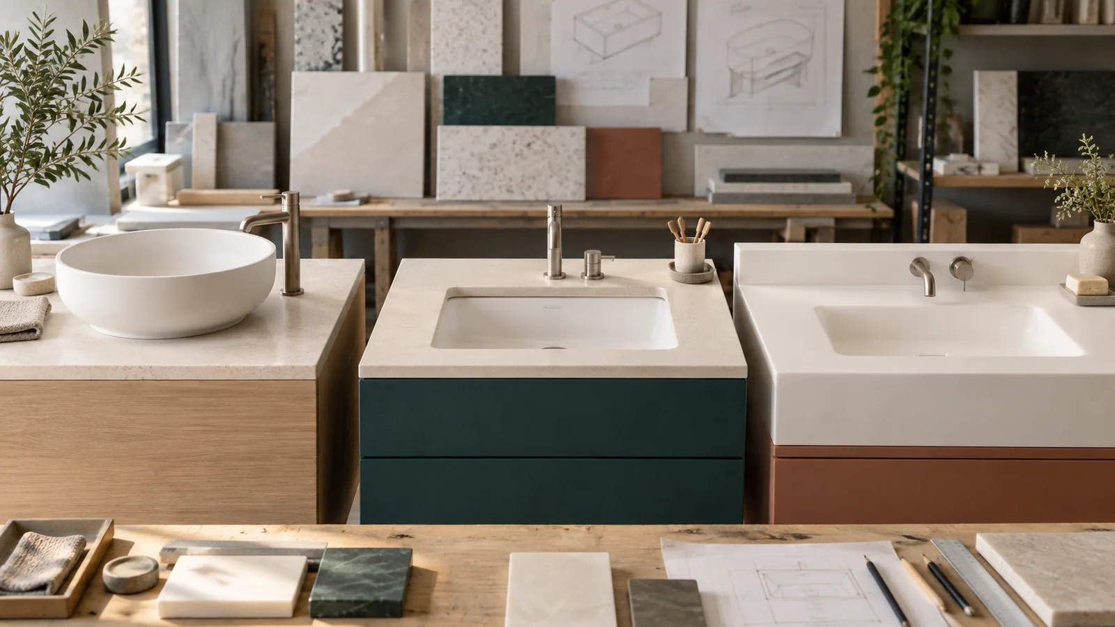 Solid Surface Basin Installation Methods: Countertop, Undermount and Integrated Options