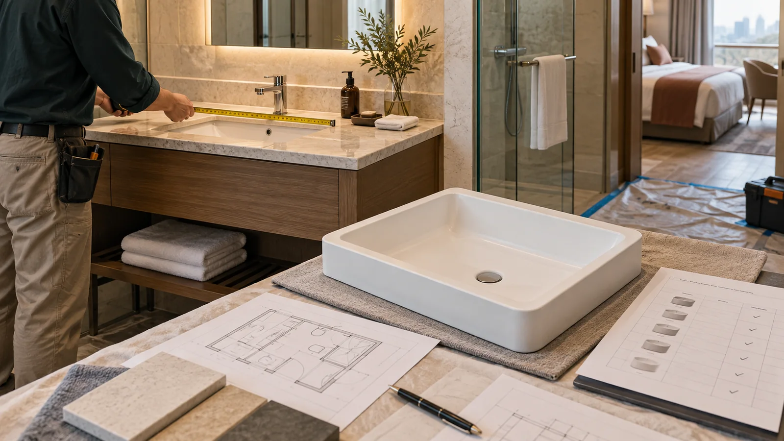 Solid Surface Basin Replacement Planning for Hotels and Apartments