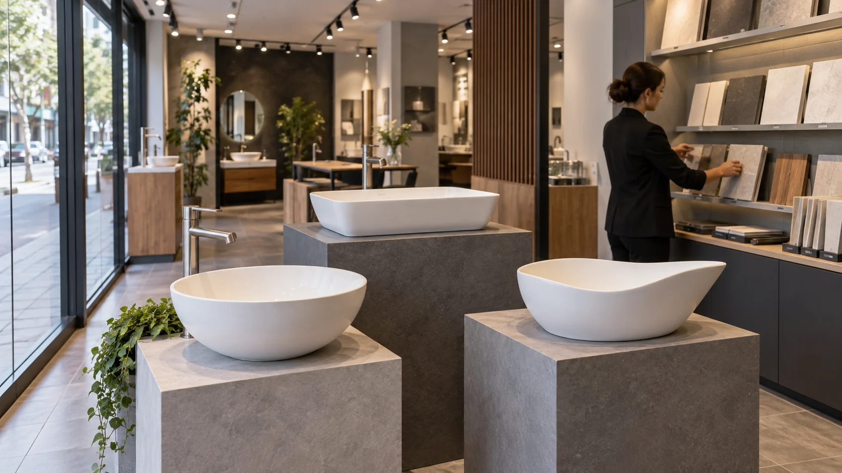 How Bathroom Distributors Can Plan a Solid Surface Basin Showroom
