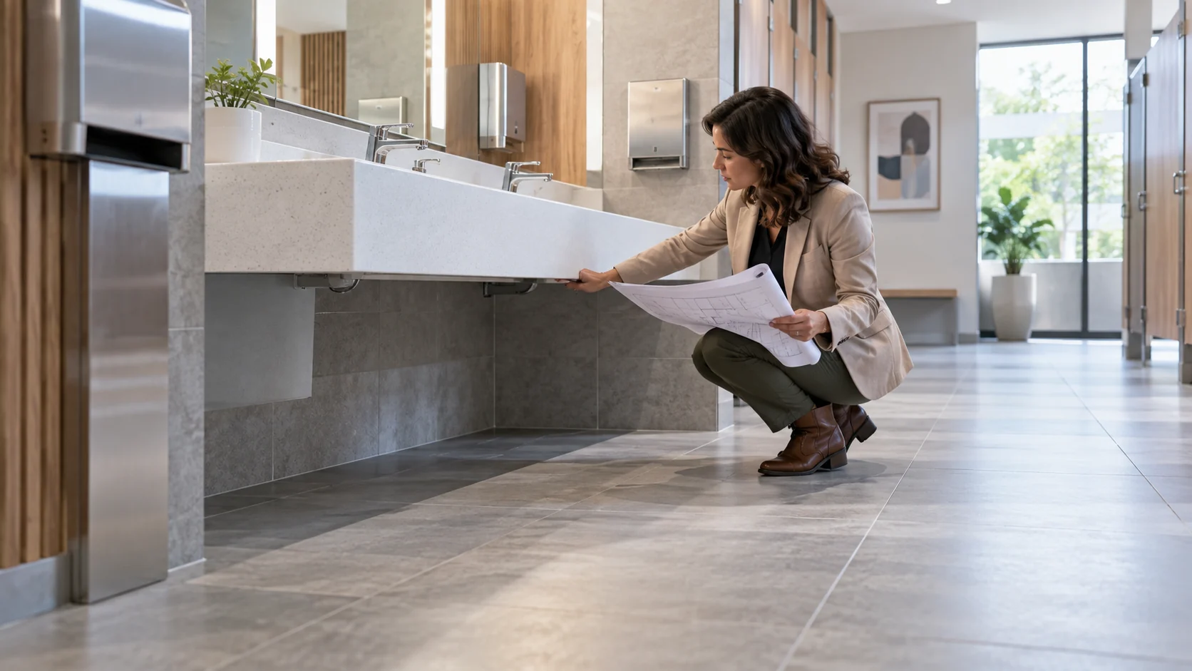 Planning Solid Surface Basins for Accessible Commercial Washrooms