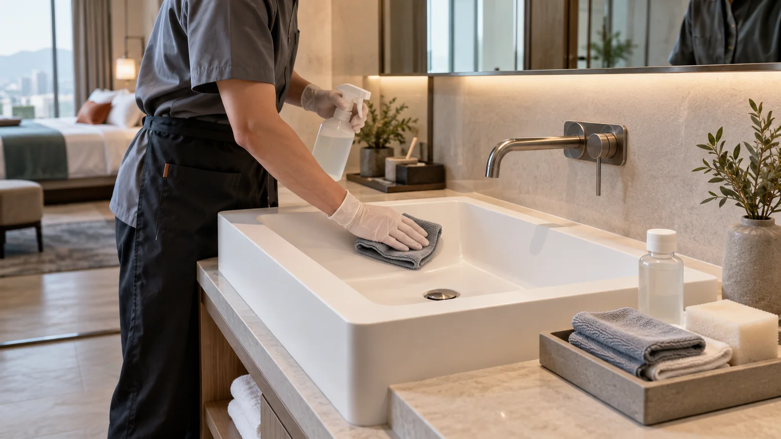 Solid Surface Wash Basin Maintenance Guide for Hotels and Apartments